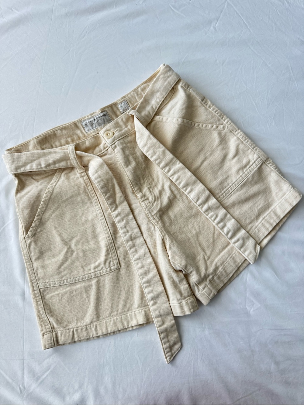 Lucky Brand Off White Shorts: Size 4/27